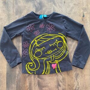 Kids Graphic Long Sleeve Shirt - Black